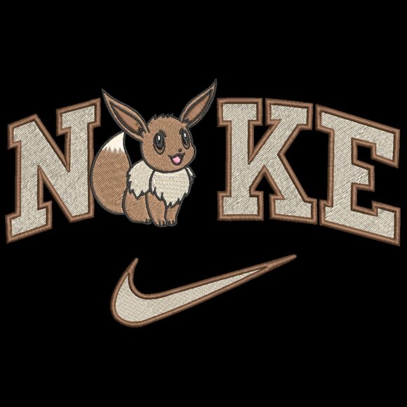 Nike Pokemon Eevee Embroidered Adult Unisex Crewneck Sweatshirt Cozy - Picture 5 of 13